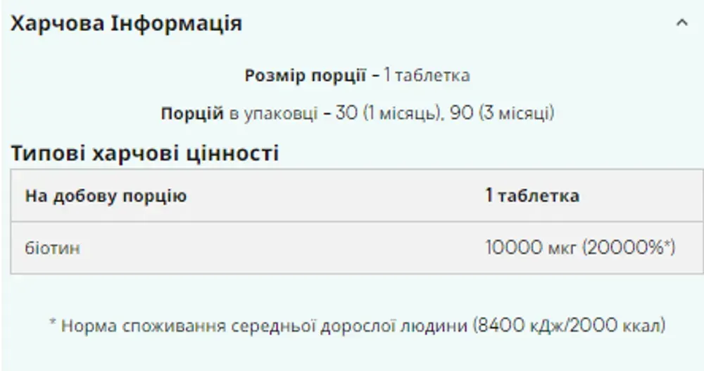 Biotin - 90tab