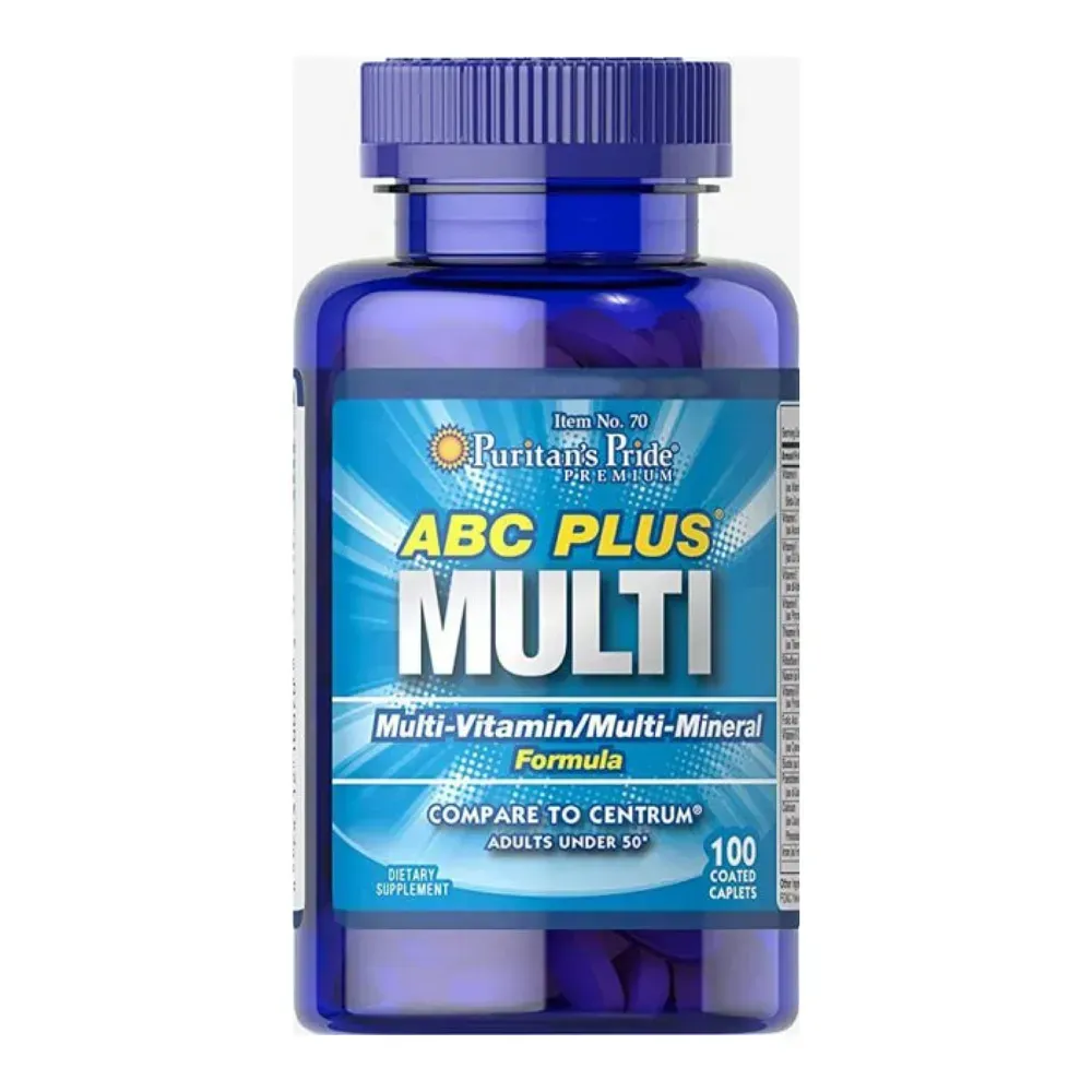 Puritans Pride ABC Plus Multivitamin and Multi-Mineral Formula - 100 Caplets