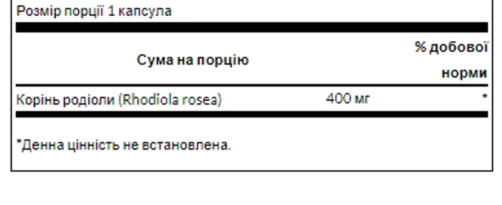 Rhodiola Rosea Rood 400mg - 100caps