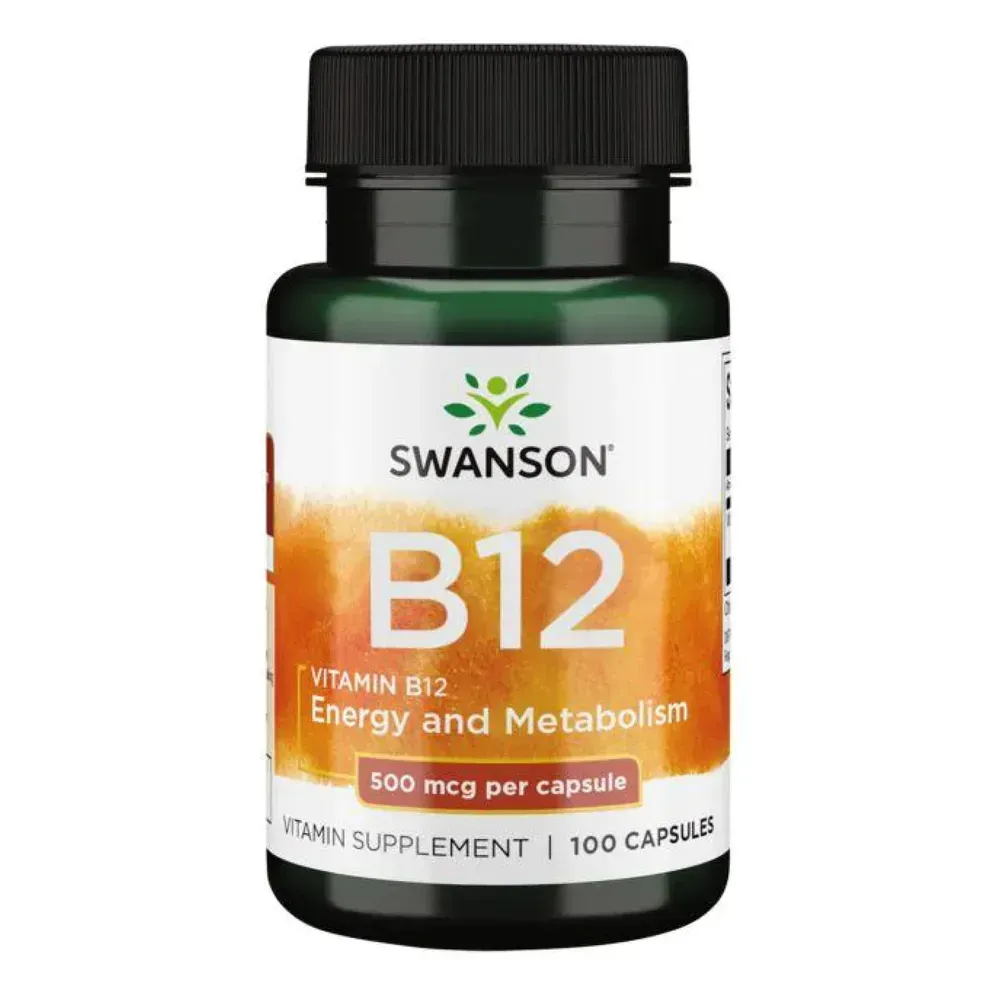 Vitamin B12, 500 мкг, упаковка на 100 капсул