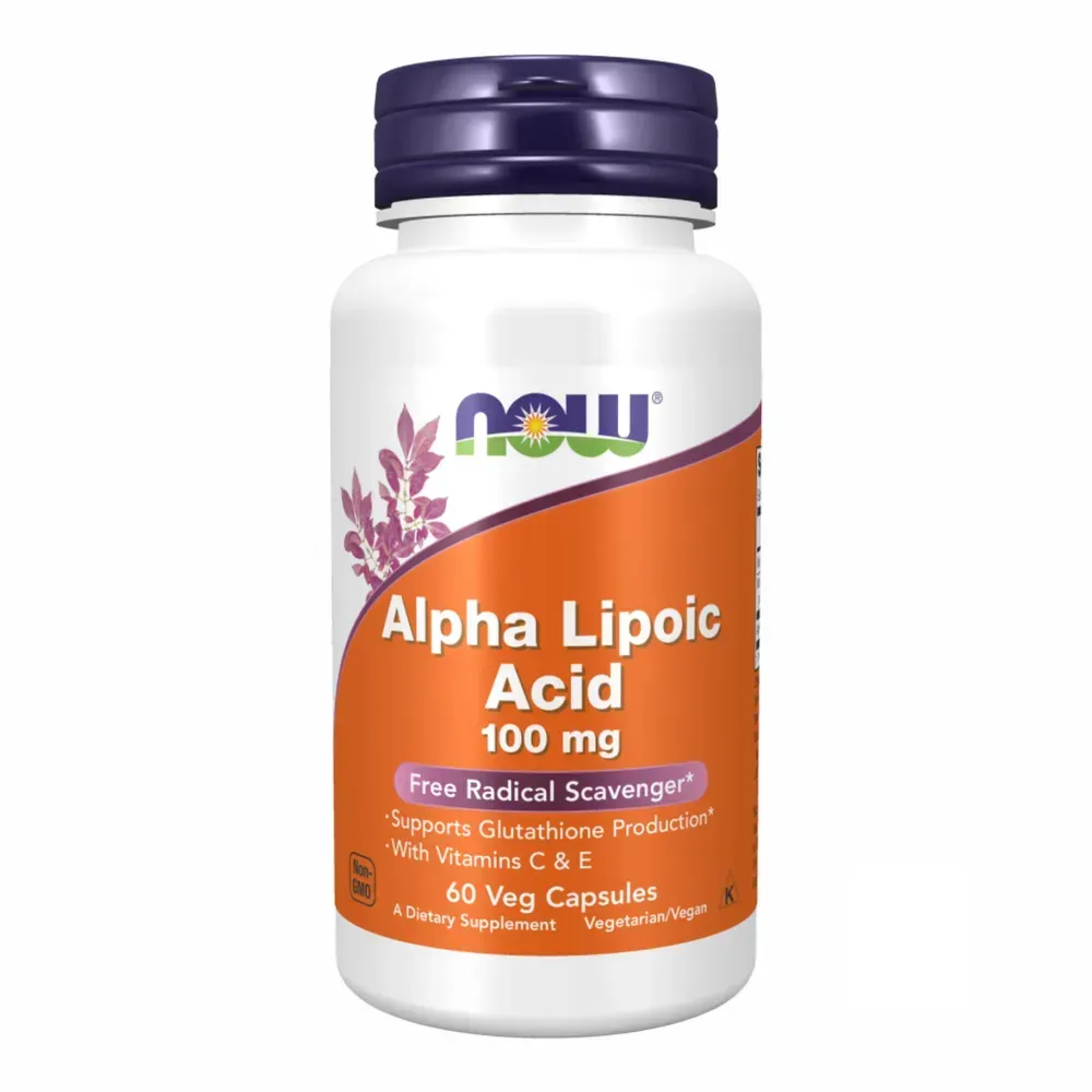 Альфа-ліпоєва кислота Alpha Lipoic Acid, 100 мг, 60 рослинних капсул