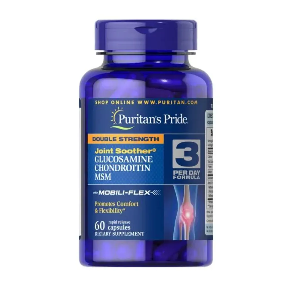 Puritans Pride Glucosamine Chondroitin MSM Double Strength - 60 Caplets