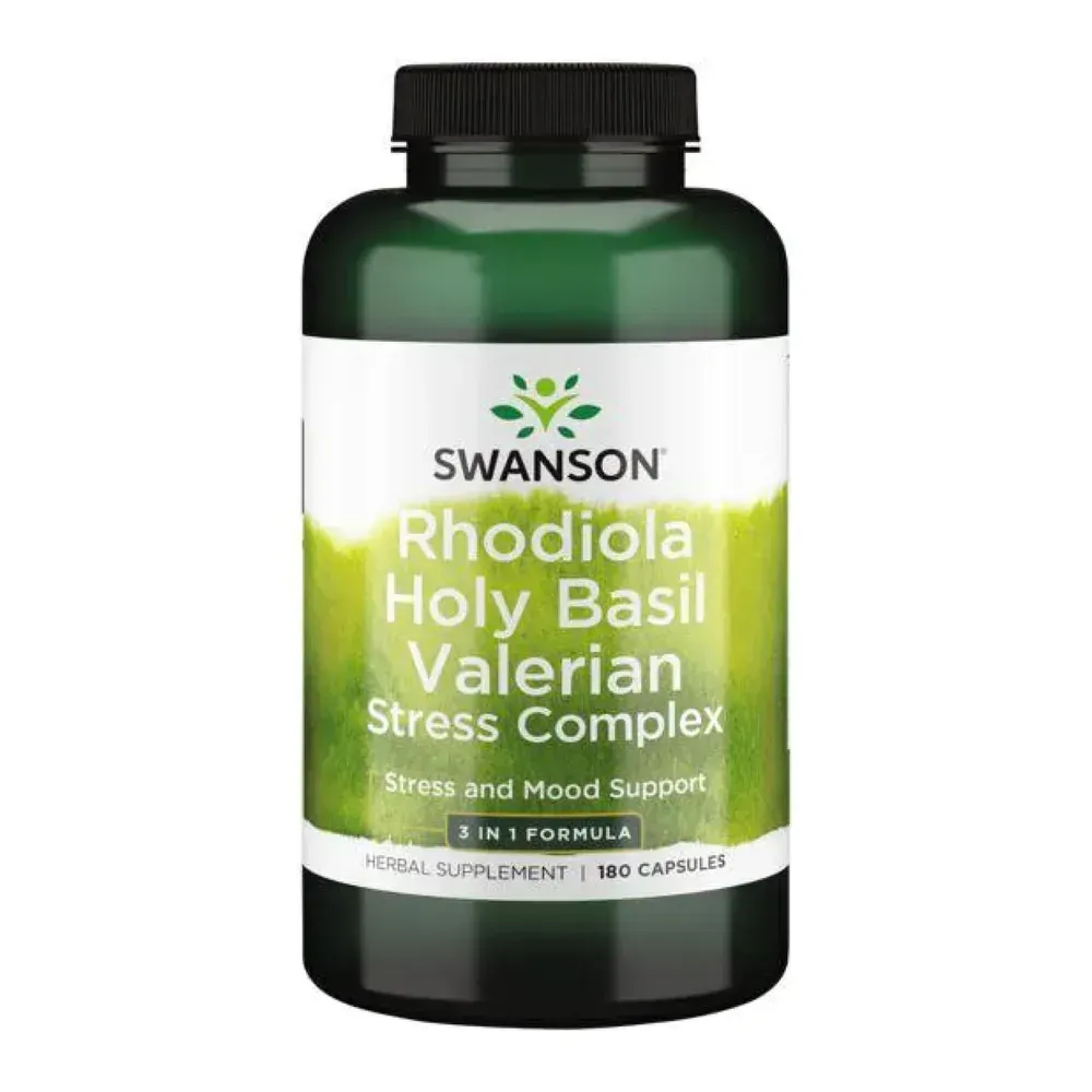 Rhodiola Holy Basil Valerian stress Complex - 180caps