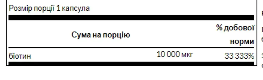 Biotin High Potency 10,000 mcg - 60sgels
