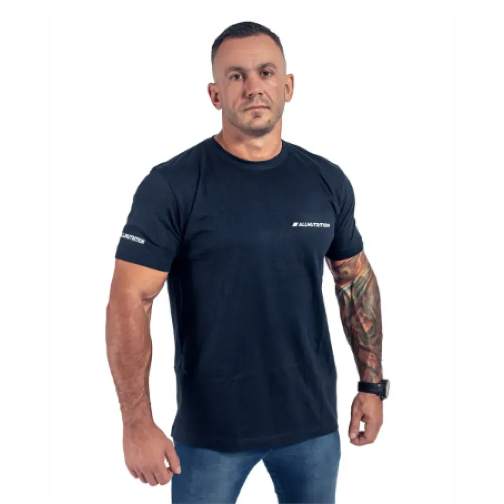 Allnutrition T-Shirt Men Slim Green & White Logo - L