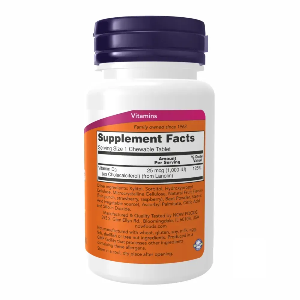 VIT D-3 1000 IU Chewable Fruity - 180 loz