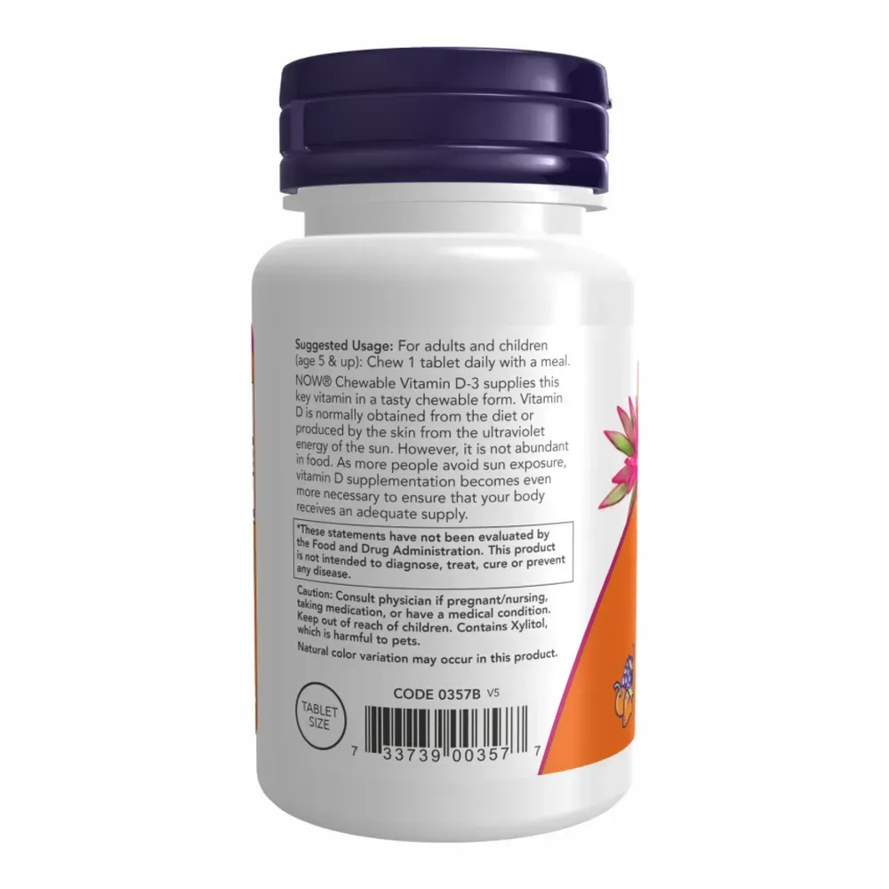 VIT D-3 1000 IU Chewable Fruity - 180 loz