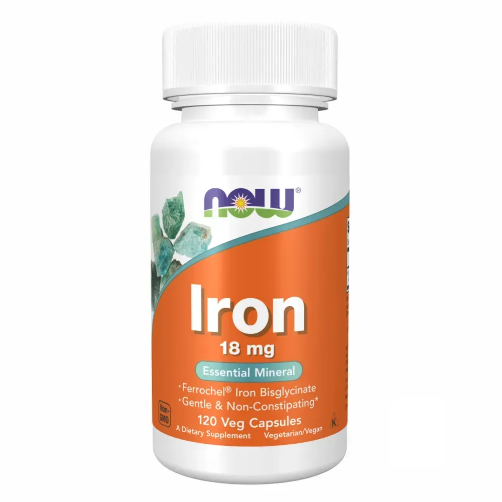Iron Ferrochel, 18 мг, упаковка на 120 рослинних капсул