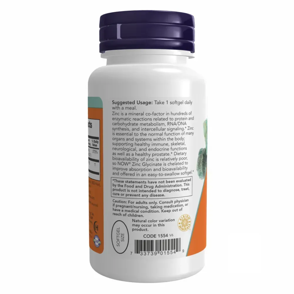 Zinc Glycinate 30mg - 120 sgels