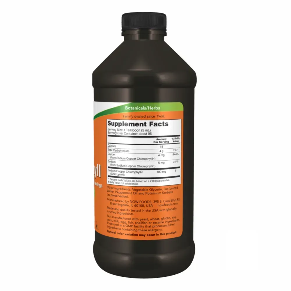 NOW Foods Chlorophyll Liquid Mint - 16 oz, фото 2