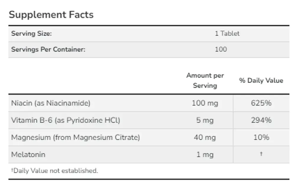 Melatonin 1 mg - 100 tabs