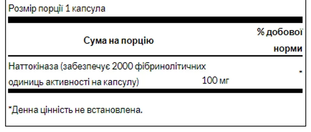 Nattokinase 2,000 Fibrinolytic Units 100 mg - 30caps