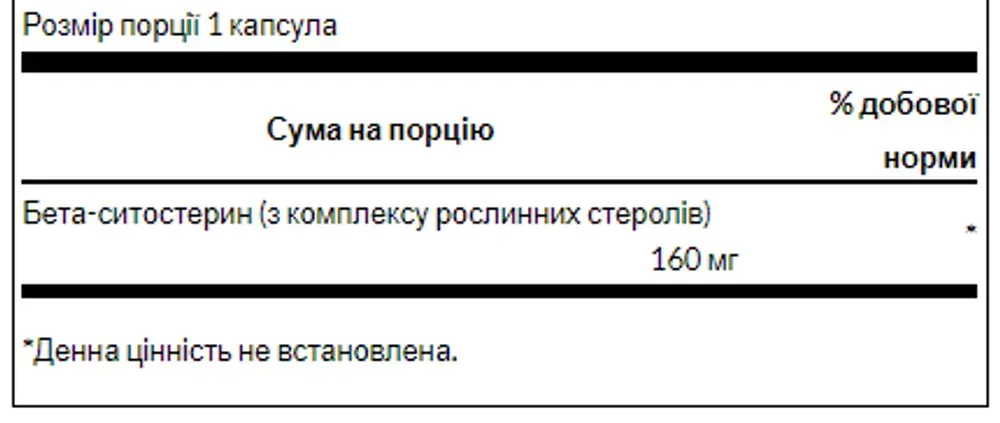 Beta-Sitosterol Maximum Strength 160 mg - 60sgels