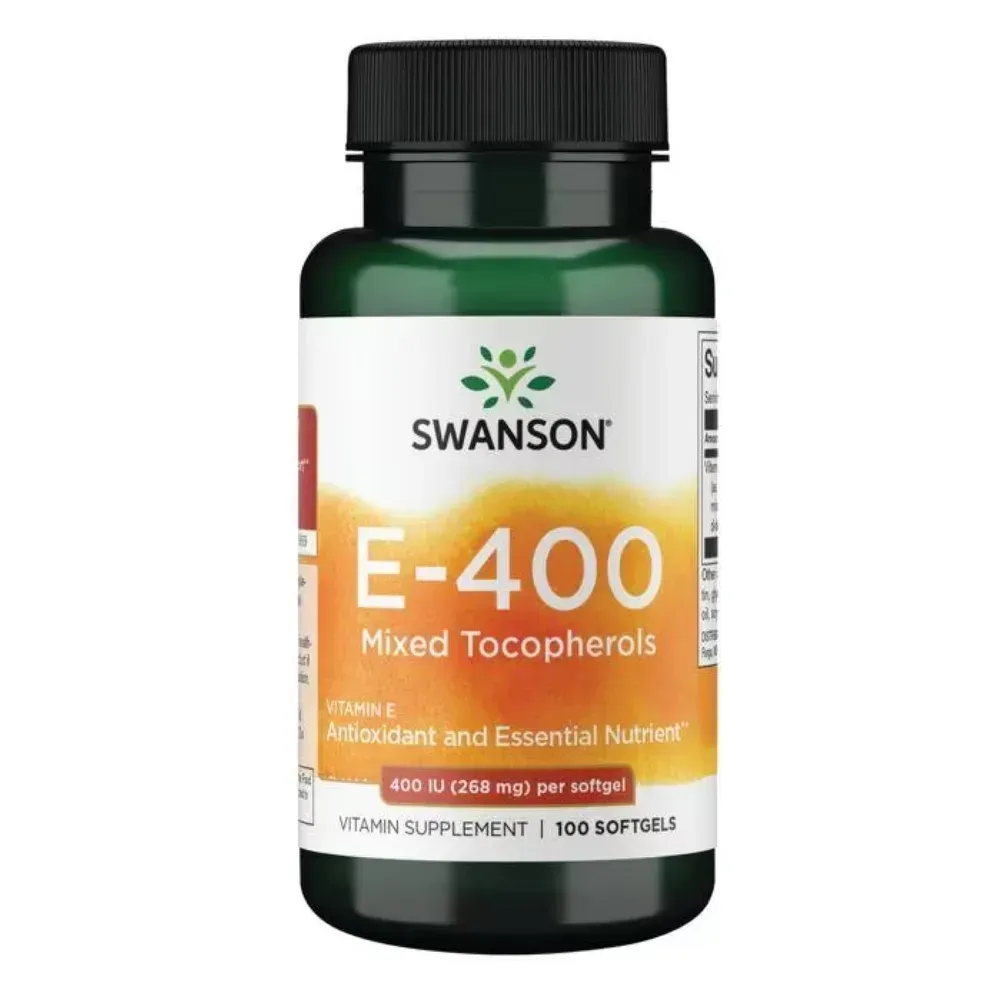 Vitamin E Mixed Tocopherols, 400 IU, упаковка на 100 м’яких капсул