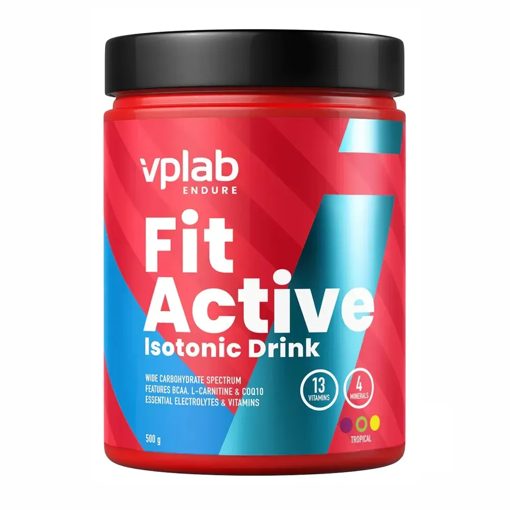Порошок FitActive Isotonic Drink Tropical Fruit, 500 г
