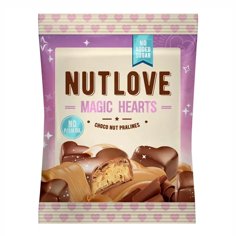 Nut Love Magic Hearts - 100g Choco Nut Pralines
