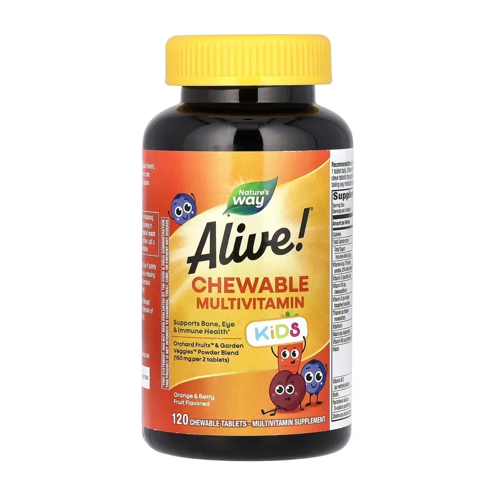Alive! Children's Chewable Multivitamin - 120 tabs Orange and Berry