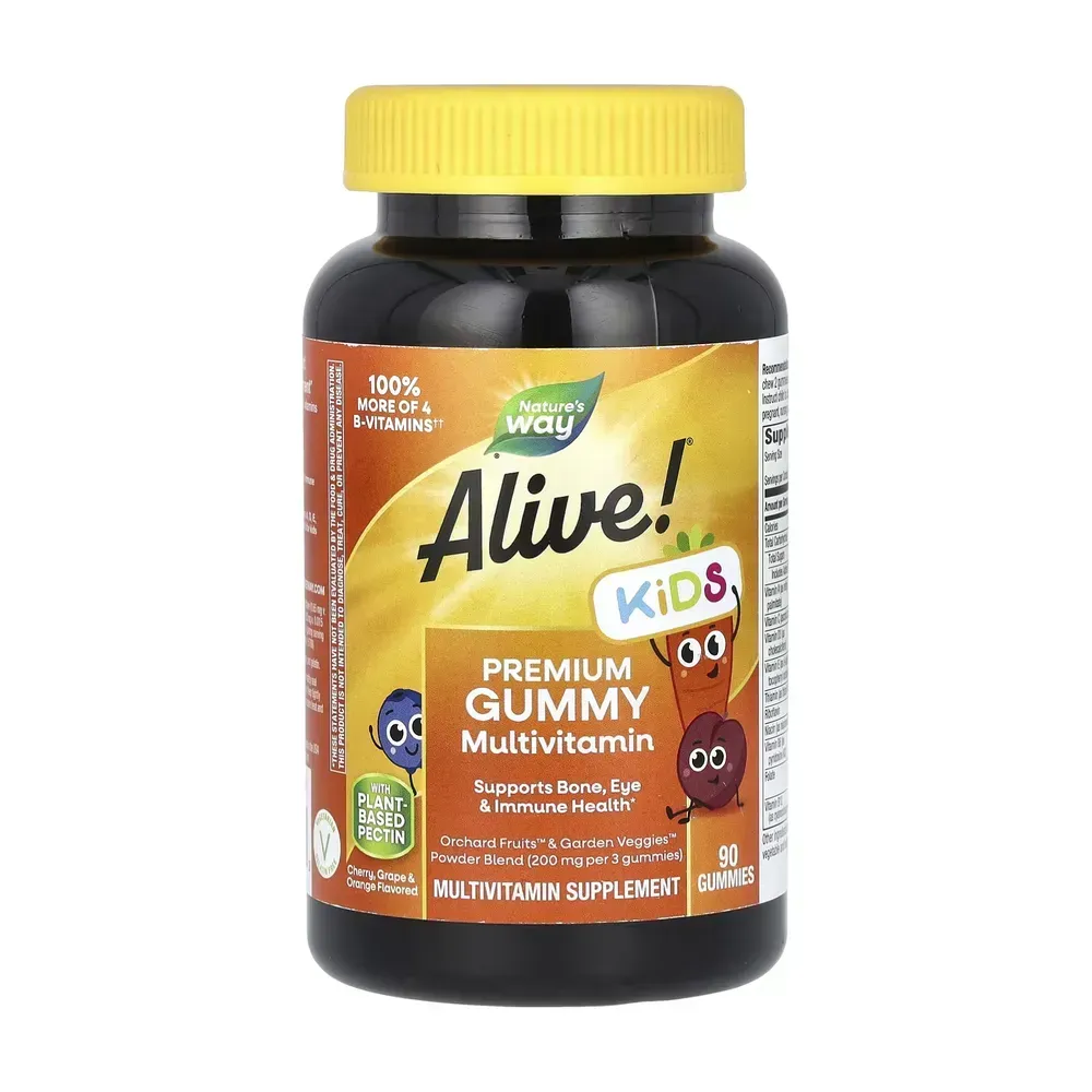Nature's Way Alive! Premium Children's Gummy Multivitamin - 90 gummies Cherry, Orange Grape, Виноград