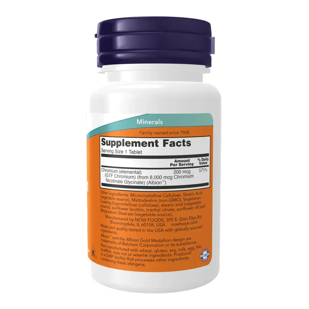 GTF Chromium 200mcg - 100 tabs