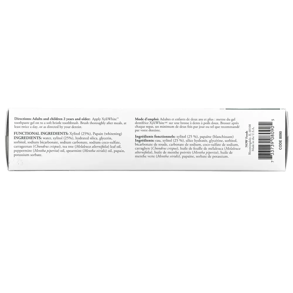 NOW Foods Xyliwhite Refreshmint Toothpaste Gel - 6.4 oz, фото 3