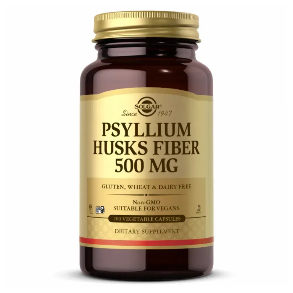 Psyllium Husks Fiber 500 mg, 200 рослинних капсул