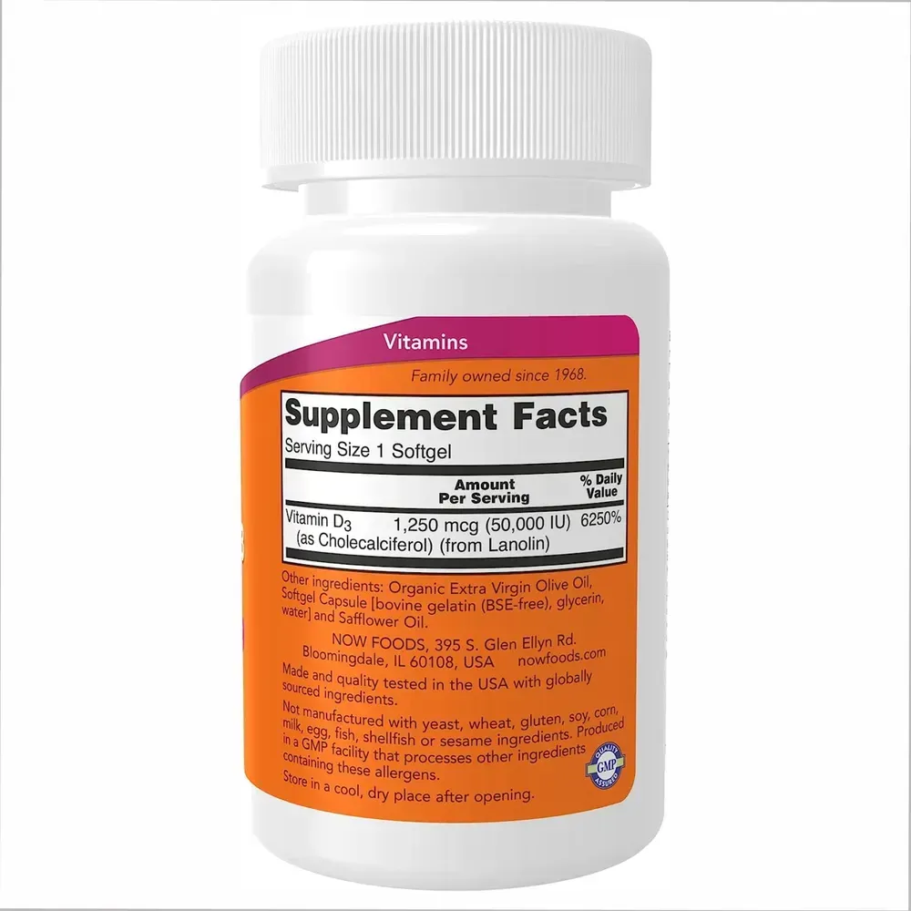 VIT D-3 50,000 IU - 50 sgels