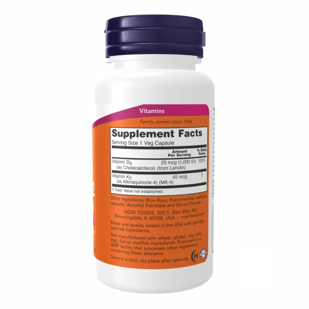 VIT D-3 & K2 1000 IU - 120 vcaps
