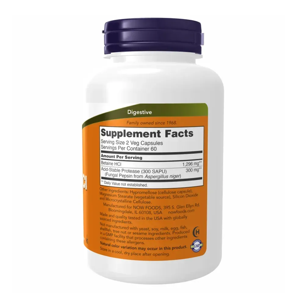 Betaine HCI 648mg - 120vcaps