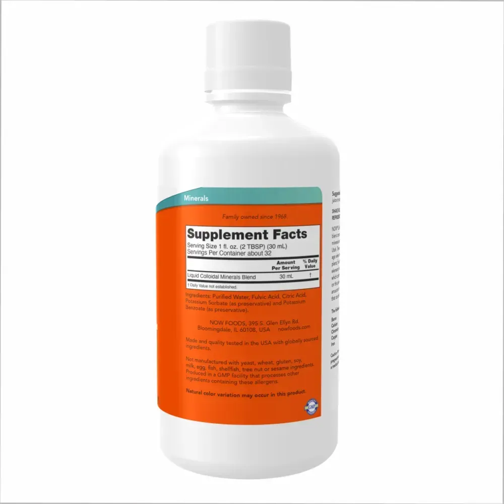 NOW Foods Colloidal Minerals Liquid - 32oz, фото 2