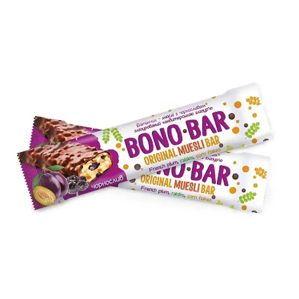 Bono Bar Original Muesli - 40g French Plum (Поштучно)
