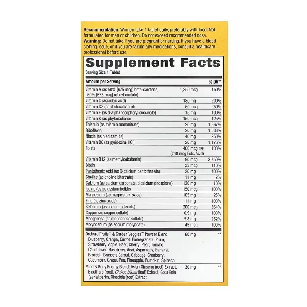 Once Daily Women 50+ Ultra Multivitamin- 60 tabs