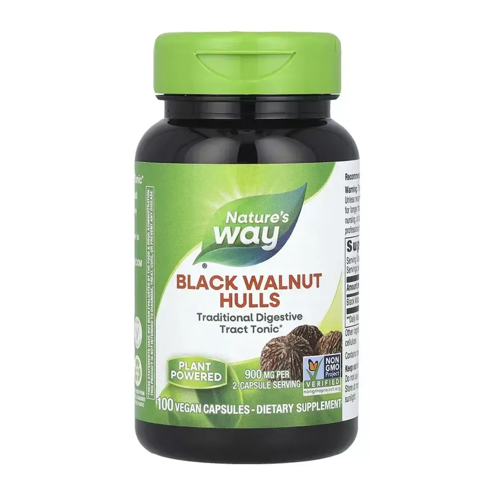 Black Walnut Hulls - 100 vcaps