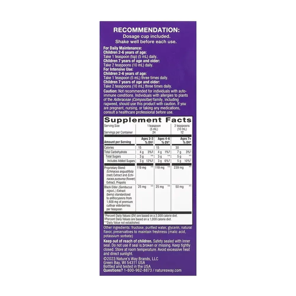 Nature's Way Sambucus Immune Syrup For Kids - 4 oz, фото 2