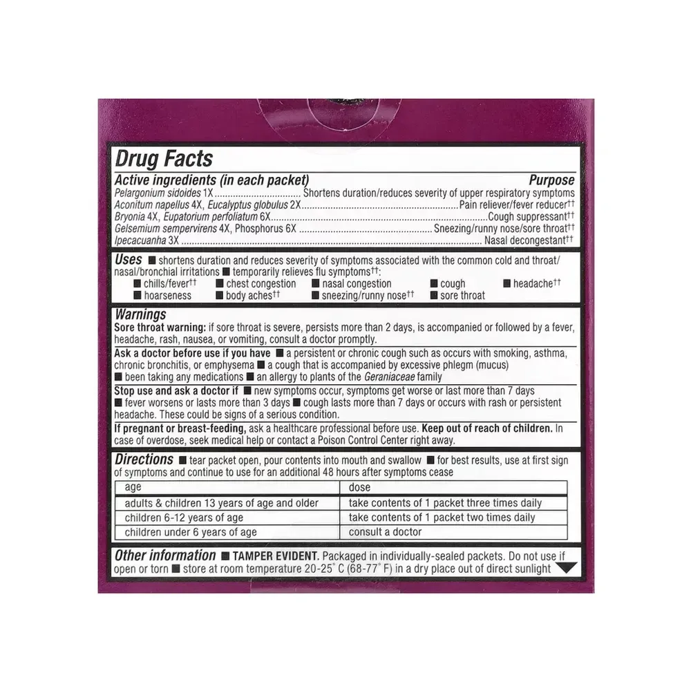 Nature's Way Umcka Cold & Flu Berry Fastactv - 10x.912g, фото 2