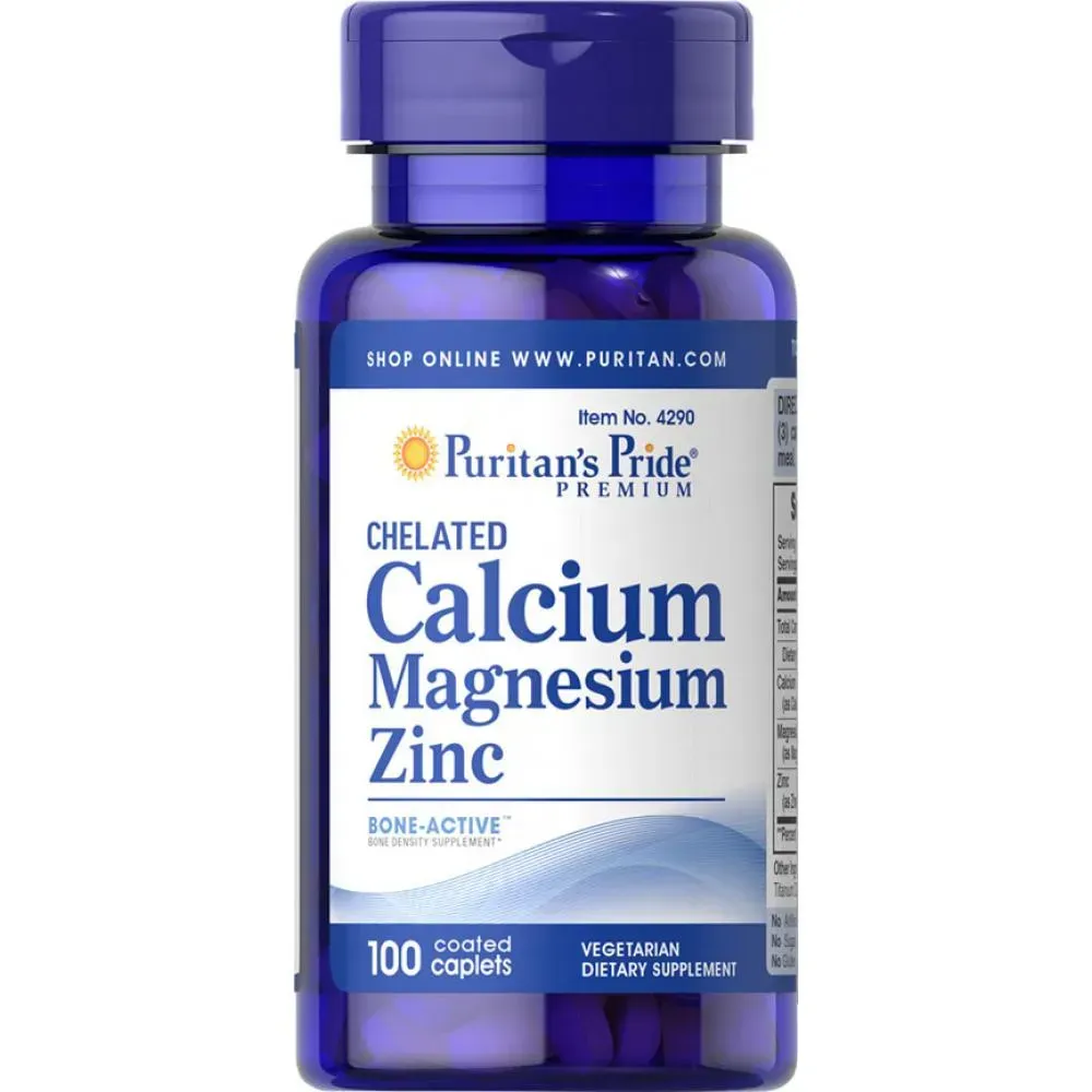 Мінеральний комплекс Calcium Magnesium Zinc, упаковка 100 капсул