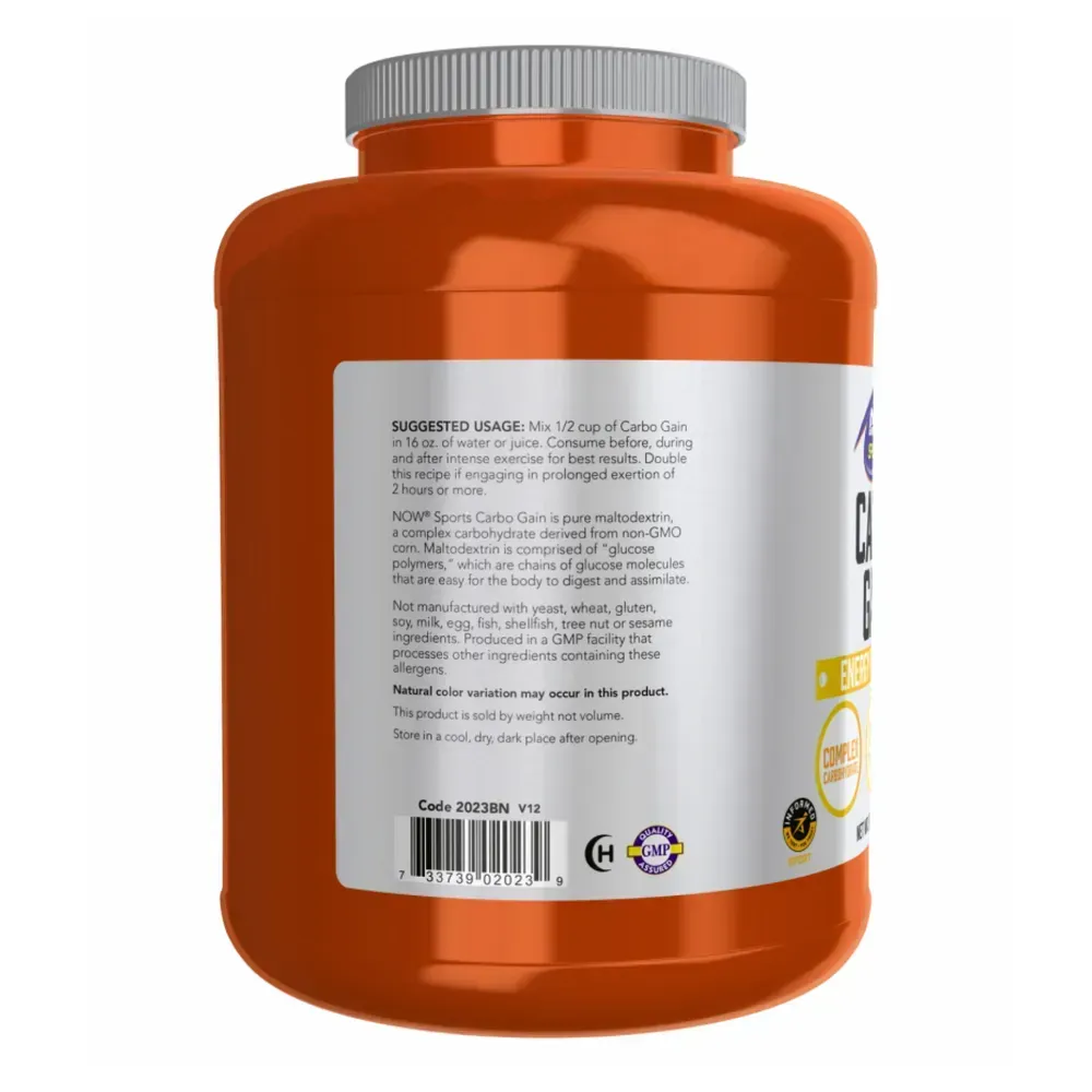 NOW Foods Carbo Gain - 8 lb, фото 3