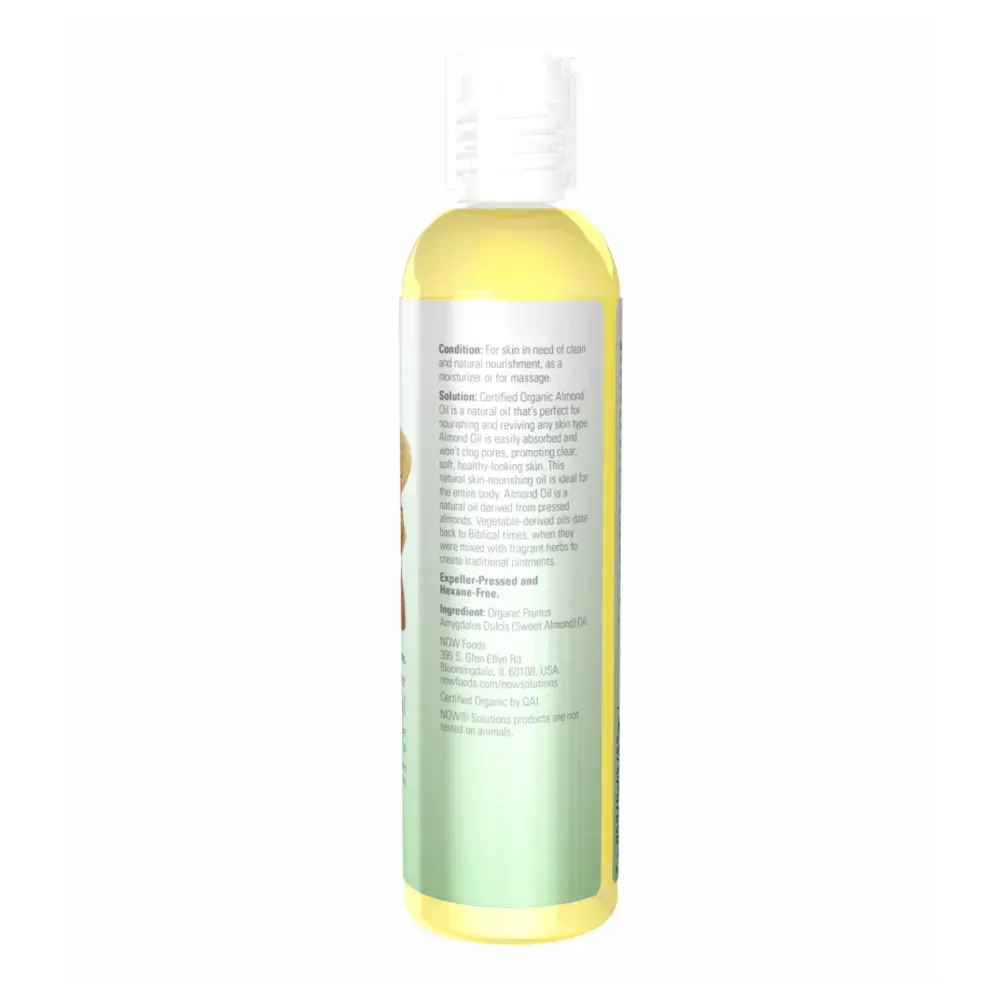 NOW Foods Organic Almond Oil - 8 oz, фото 2