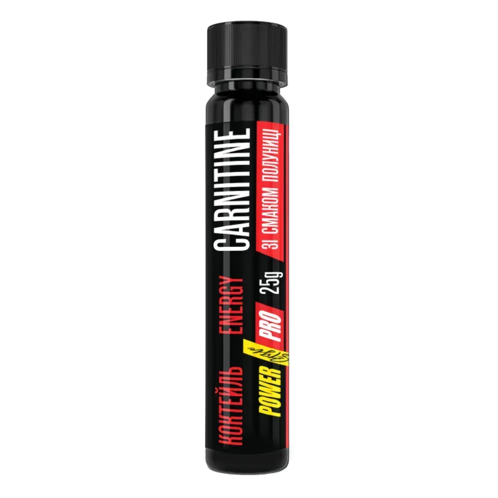 Power Pro Shot Carnitine Energi - 20x25 Strawberry, Полуниця