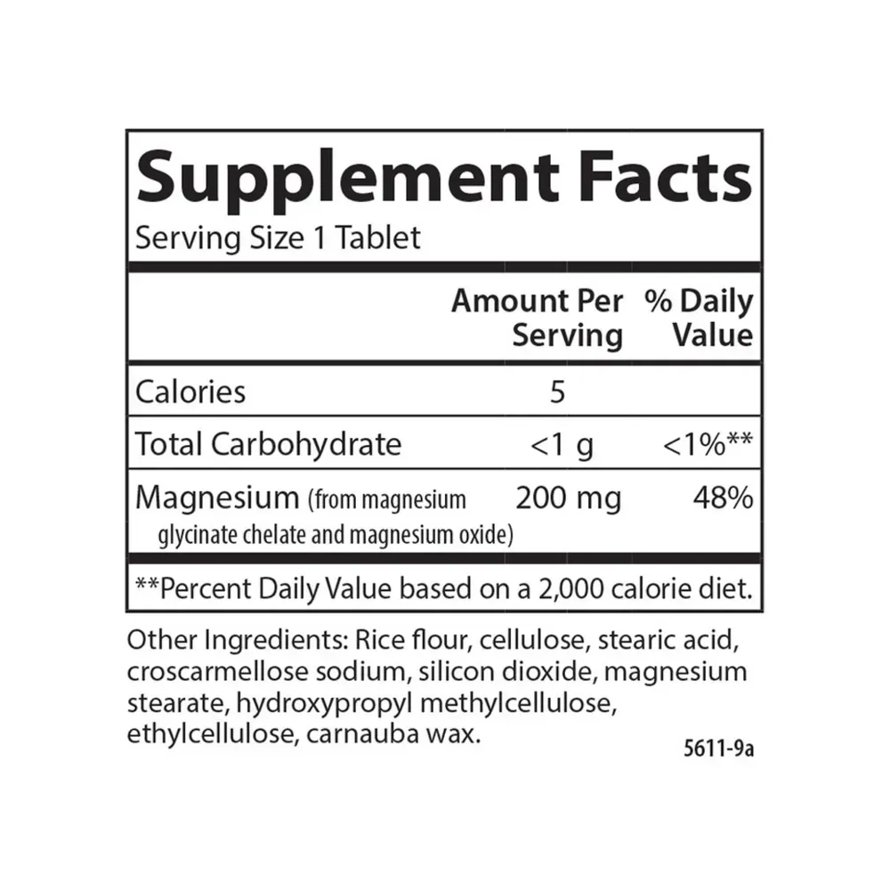 Chelated Magnesium Glycinate - 180 tabs