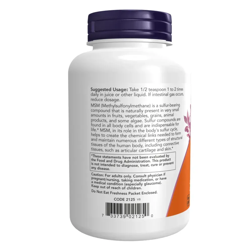 NOW Foods MSM Pure Powder - 8 oz, фото 3