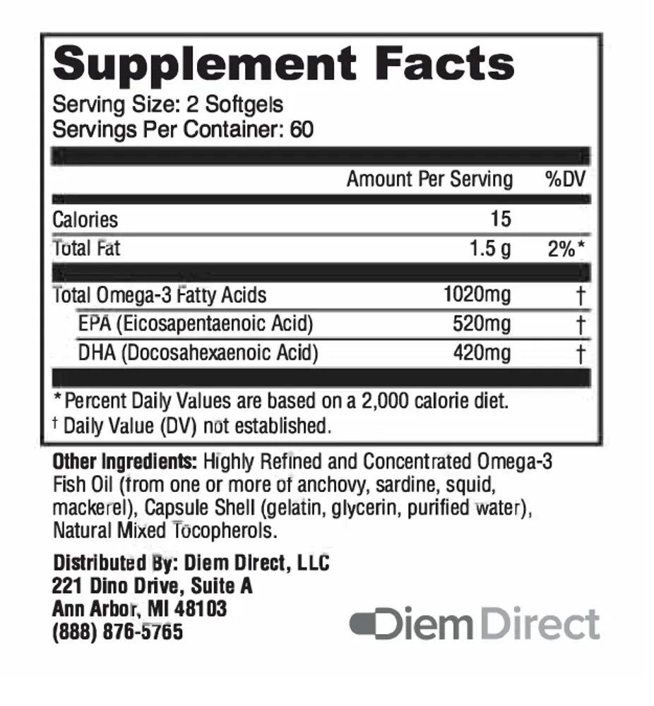 Clean Omega 3 - 120 Softgels
