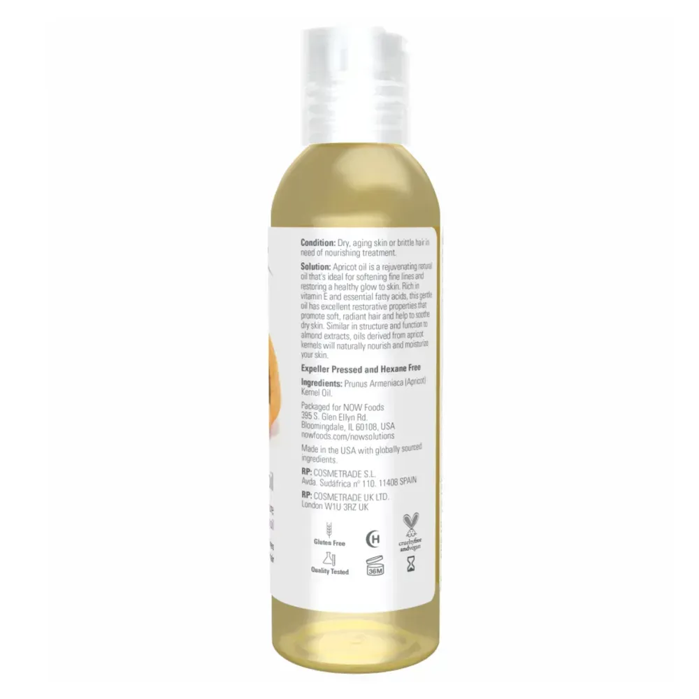 NOW Foods Apricot Kernel Oil - 4 fl oz, фото 2