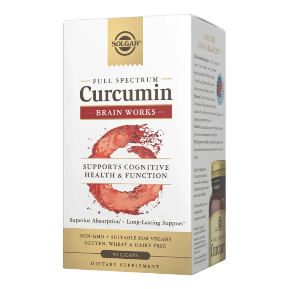 Solgar Full Spectrum Curcumin Brain Works - 90 Licaps