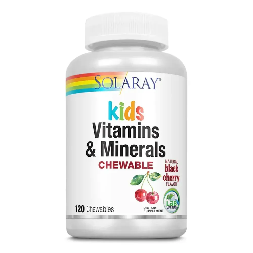 Solaray Kids Vitamins & Minerals - 120 chewables Black Cherry, Чорна вишня
