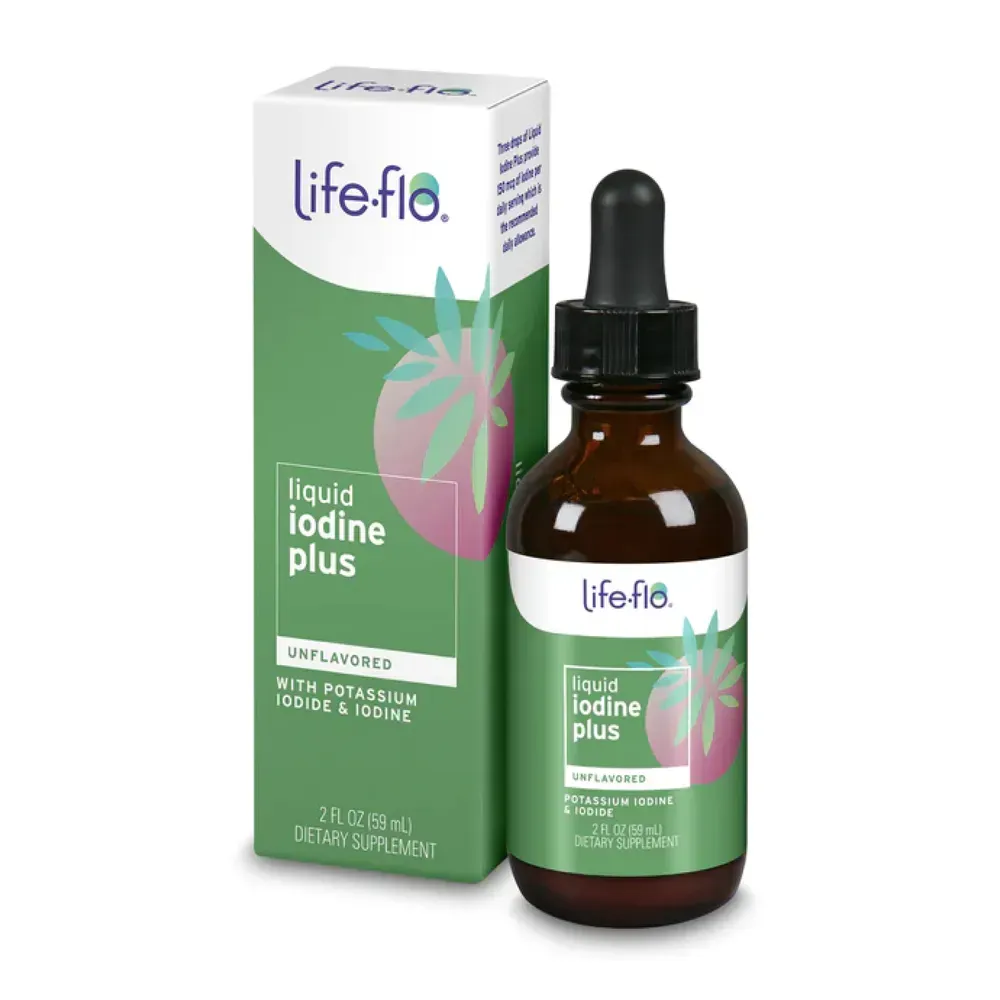 Life-flo Liquid Iodine Plus, пляшка з позначенням 2 fl oz