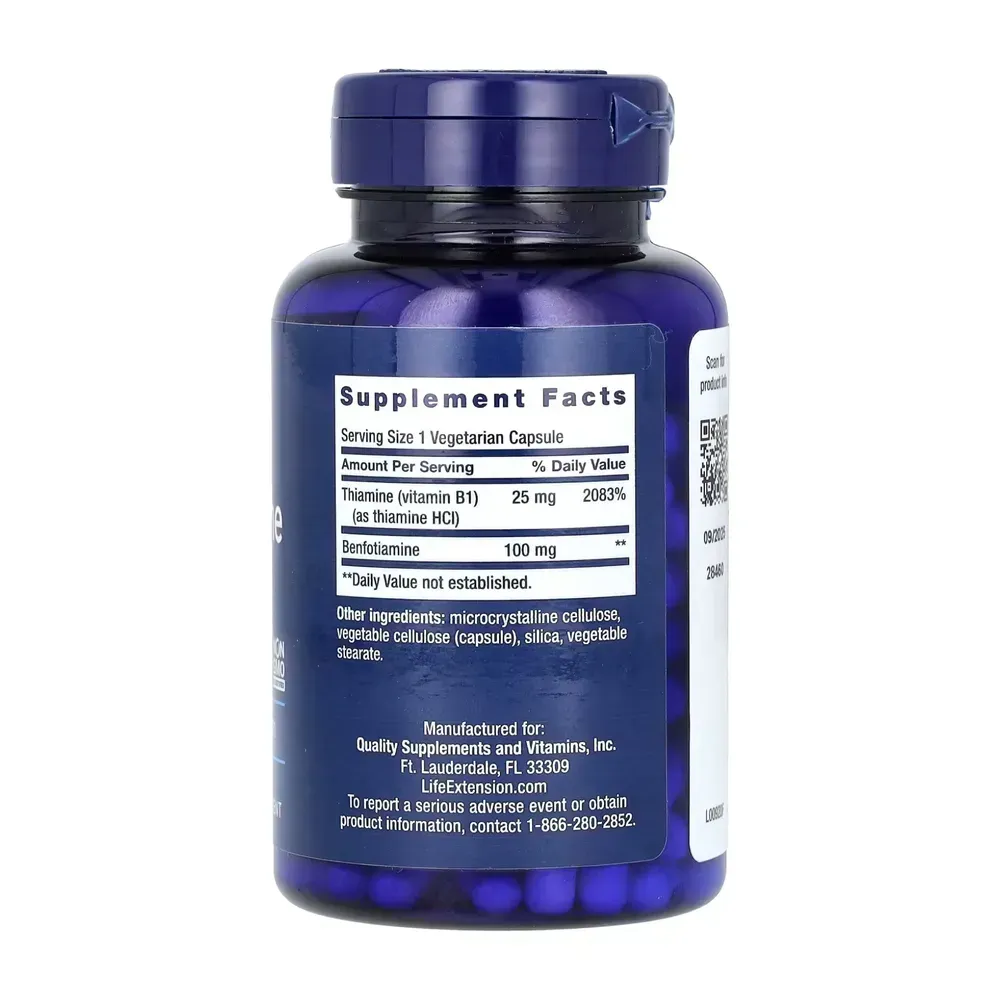 Benfotiamine with Thiamine 100 mg - 120 vcaps
