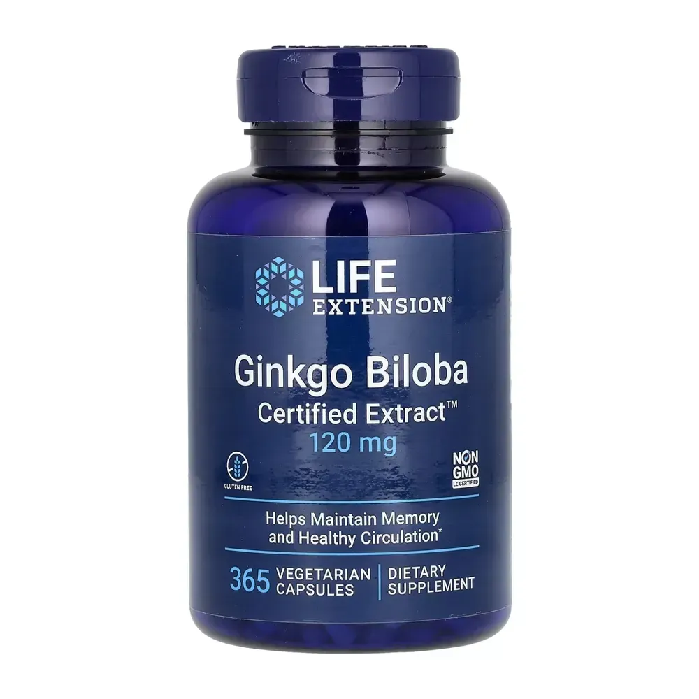 Ginkgo Biloba Certified Extract™ 120mg - 365 vcaps