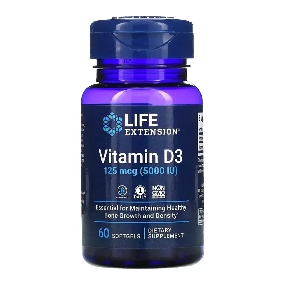 Vitamin D3 125 mcg (5000 IU) - 60 softgels