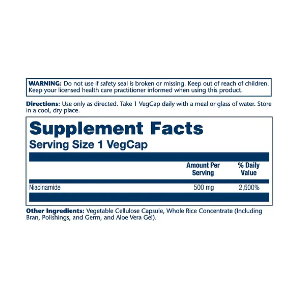 Niacinamide 500mg - 100 vcaps