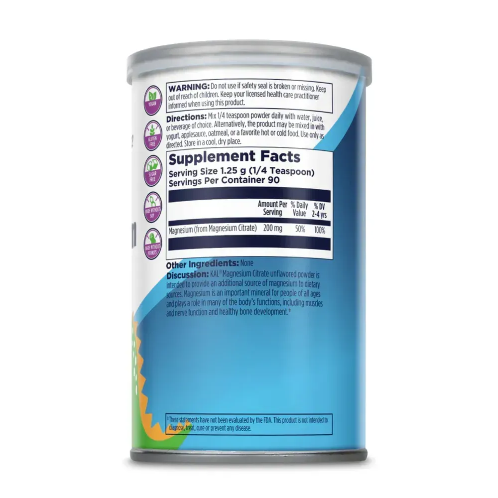 Magnesium Powder 200mg - 4oz Unflavored